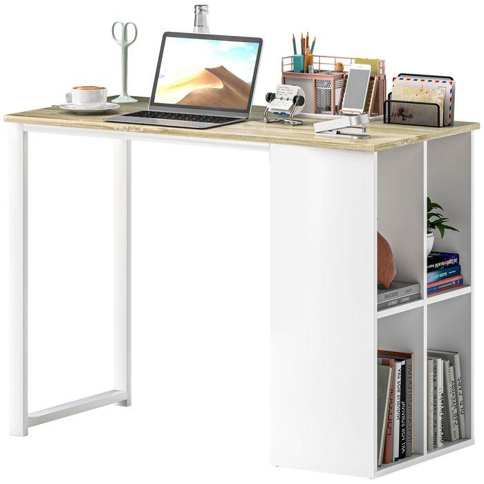 Image du produit Swisshandel24 Kompakter Computertisch, Moderner Schreibtisch, 100 x 54 x 75 cm, Weiss