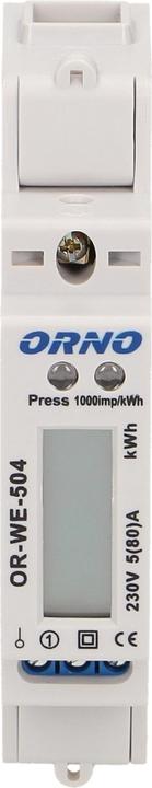 Actual product image MGA Orno Electric Meter Electricity Meter Wattmeter Digital 230V 5(40) A, white