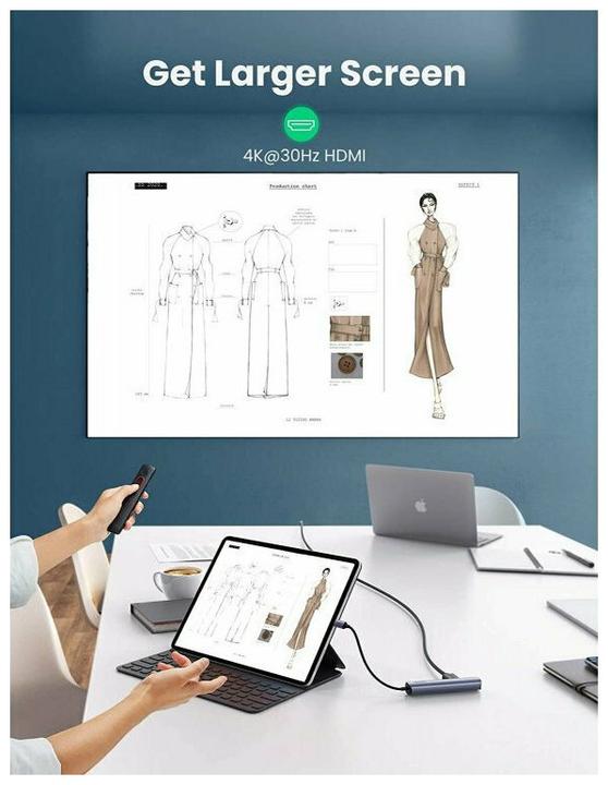 Produktbild Ugreen USB-C zu 2x USB-A (USB-C, 5 Ports)