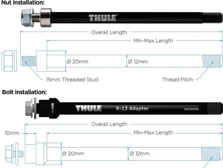 Image du produit Thule Adaptateur d'axe pour Shimano E-Thru 12x1.5