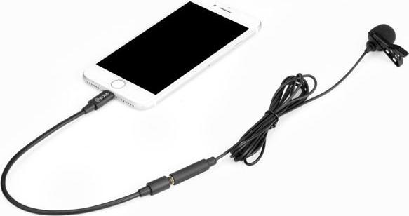 Actual product image Boya BY-M2 clip-on microphone