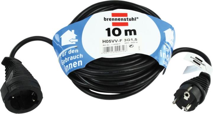 Actual product image Brennenstuhl Quality plastic extension cable 10m black (10 m, CEE 7/3)