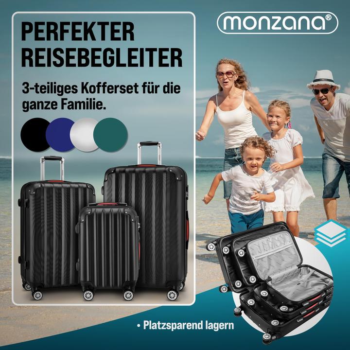 Produktbild Monzana Hartschalenkoffer mit Zubehör 3er Set