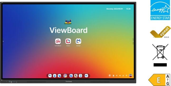 Viewsonic 165,1cm IFP6534 16:9 HDMI/DP/USB-C/LAN to. 400nits (Speditionsversand) (3840 x 2160 Pixels, 65")