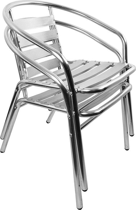 Produktbild Mojawo 6 Stk. stabile Aluminium Bistrostuhl Stapelstuhl Gartenstuhl stapelbar