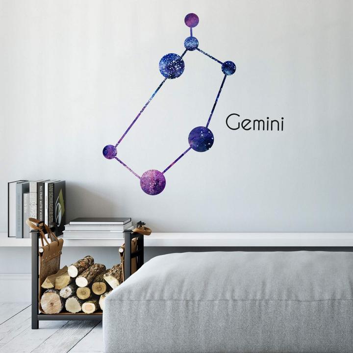 Produktbild Trenddeko Sternenbild Gemini - Zwillinge (70 x 50 cm)