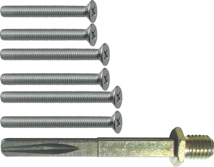 Produktbild Marchesi SOLIDO Befestigungsset zu Wechselgarnituren, Türstärke 85-95 mm, Stahl verzinkt (Türschildgarnitur)