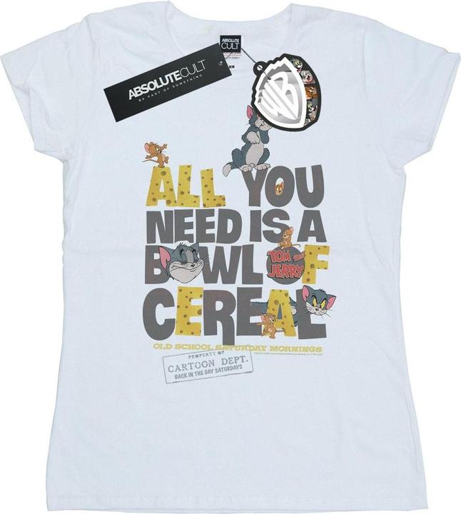 Actual product image Tom & Jerry Womens/Ladies All You Need Is Cotton T-Shirt (L)