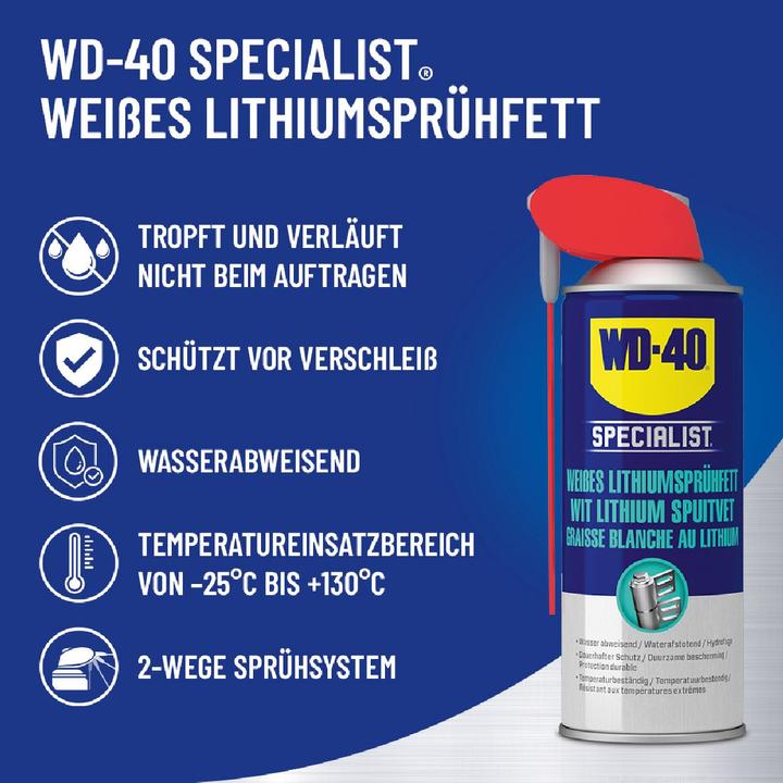 Produktbild WD-40 Specialist Weisses Lithiumsprühfett (300 ml)