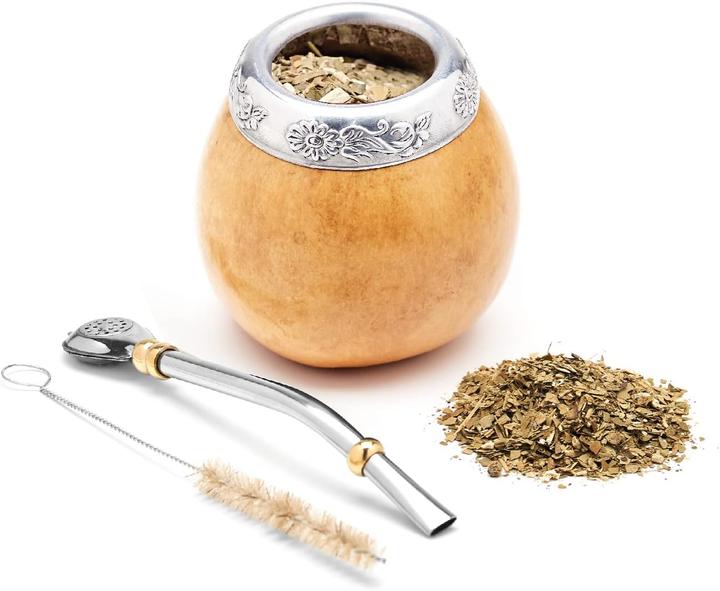 Produktbild Balibetov Set aus natürlicher Kürbistasse für Mate Tee (200 ml, 1 x)
