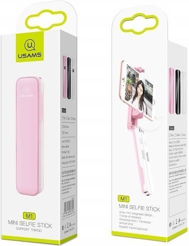 Produktbild Usams Selfie Stick M1 Mini Bluetooth rosa
