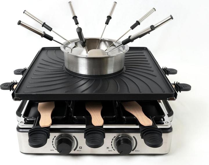 Produktbild Hermex Raclette-Grill mit Fonduetopf Raclette-Set Fondue Chinoise Tischgrill