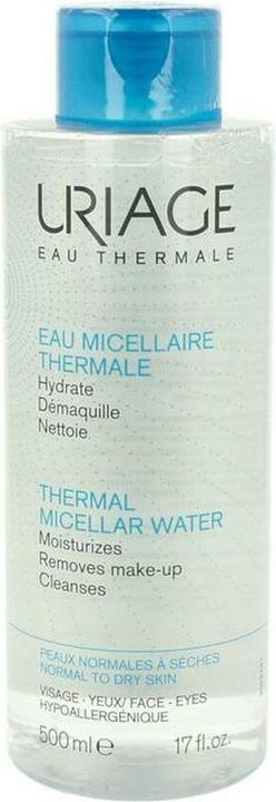 Produktbild Urgo Uriage, thermisches mizelläres Wasser für empfindliche Haut mit Aprikosenextrakt, 500 ml (Reinigungstücher, 500 ml)