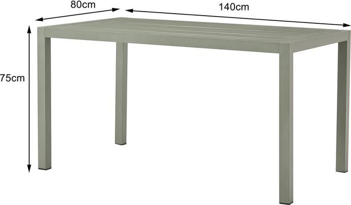 Kare Design Tisch Madagascar Grün 80x140cm (80 x 140 cm)