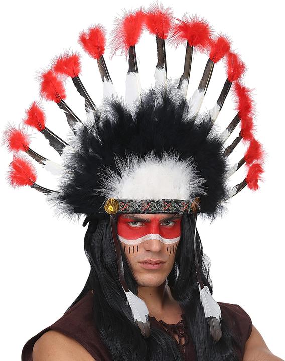 Actual product image Widmann Indian feather headdress (One size)