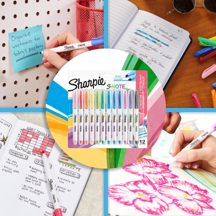 Produktbild Sharpie Permanent-Marker S-Note Creative 1-5 mm, 12 Stück (Mehrfarbig, 5 mm, 12 x)