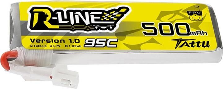 Immagine prodotto Tattu Batteria RC LiPo 500 mAh 3,7 V 95C R-Line (3.70 V, 500 mAh)