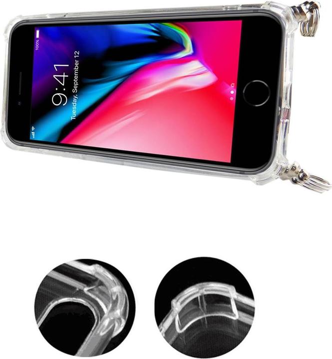 Produktbild König Design Huawei P40 Handykette Hülle mit Band Case zum umhängen mit Kordel Tasche Rot