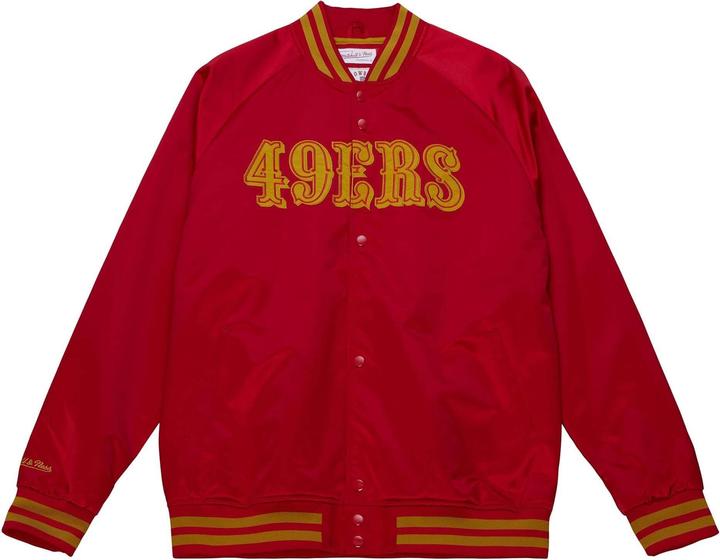 Mitchell & Ness M&N Lightweight Satin Jacke San Francisco 49ers rot - S (S)