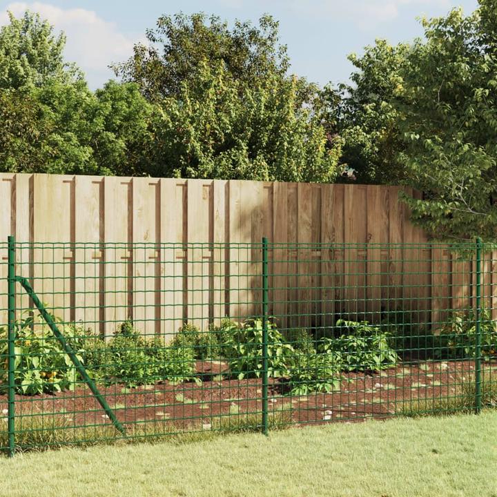 Produktbild VidaXL Maschendrahtzaun mit Bodenhülsen Zaun Gartenzaun Maschendraht Grün