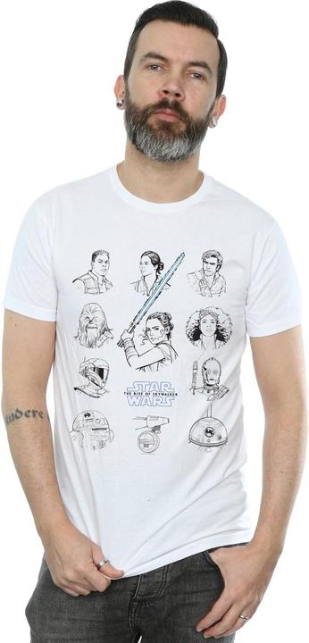 Immagine prodotto Star Wars The Rise Of Skywalker Resistance Charcter Line Up Mono Maglietta Uomo (S)