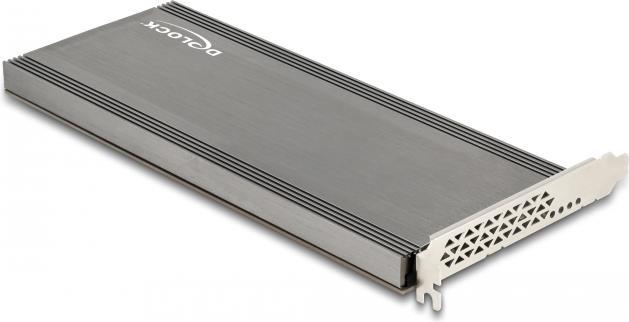 Produktbild Delock PCI Express 4.0 x16 Karte zu 4 x intern NVMe M.2 Key M mit Kühlkörper und Lüfter
