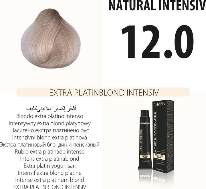 Immagine prodotto FemMas 12.0) colore per capelli extra biondo platino intensivo 100ml (100)