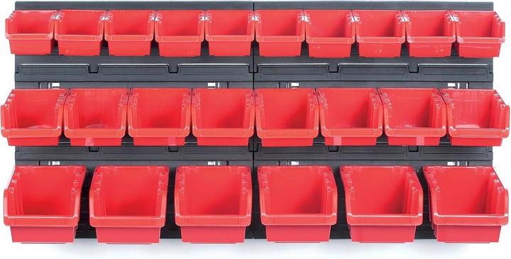 Kistenberg Hanging wall with 24 toolboxes ORDERLINE 800x165x400 (Plastic)