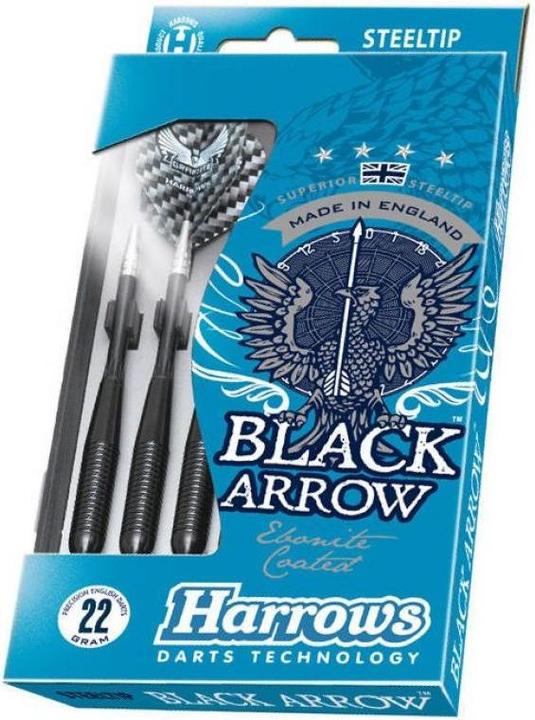Harrows Fléchettes Steeltip Black ARROW 3x21gr