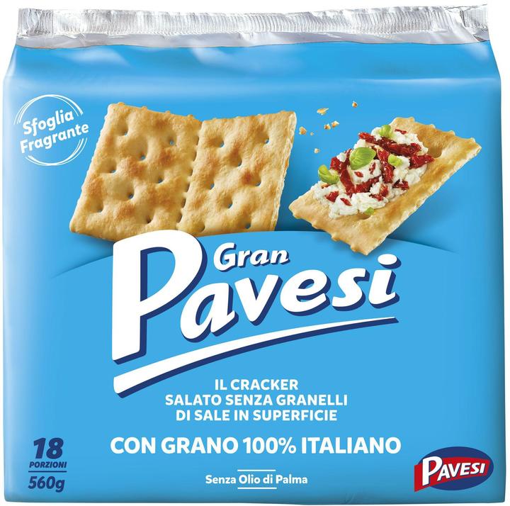Image du produit Barilla Gran Pavesi Apéro Crackers nature 560 g, Type de produit : Crackers (560 g)
