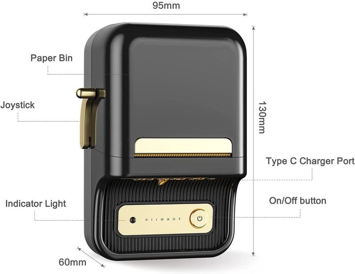 Actual product image Niimbot B21 (203 dpi)