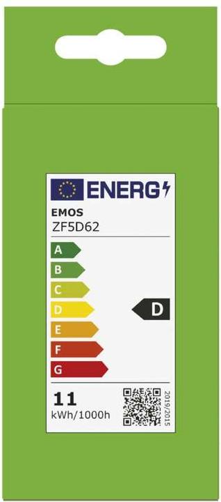 Etichetta energetica Emos Lampada LED filamento A60 / E27 / 10,5 W (100 W) / 1521 lm / Bianco caldo (E27, 10.50 W, 1521 lm, 1 x, D)