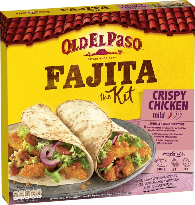 Produktbild Old El Paso Fajita Kit Crispy Chicken 555 g (640 g)