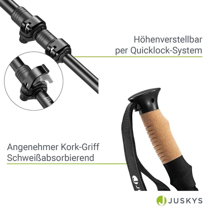 Immagine prodotto Juskys Nordic Walking Stöcke (65 -135 cm)