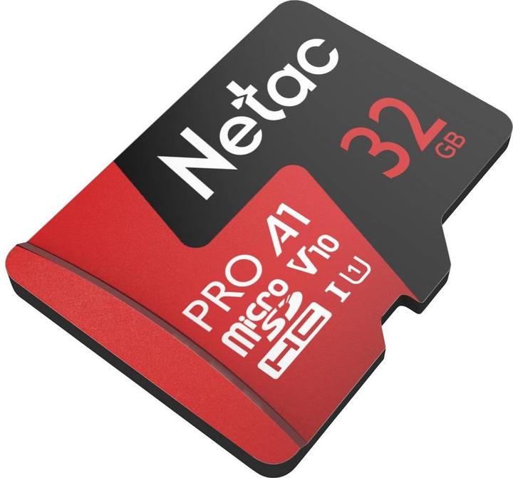 Produktbild Netac P500 Extreme Pro MicroSDHC 32GB V10/A1/C10 up to 100MB/s, wi (32 GB, microSDHC, U1, UHS-I)