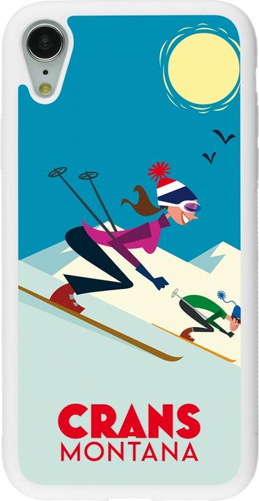Immagine prodotto PhoneLook Coperchio in silicone bianco Crans-Montana Sci alpino (Apple iPhone XR)