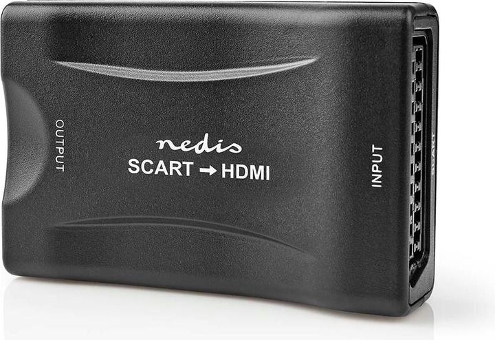 Actual product image JTI HDMI-Konverter | SCART-Buchse | HDMI-Ausgang | Einweg | 1080p | 1,2 Gbit/s | ABS | Schwarz