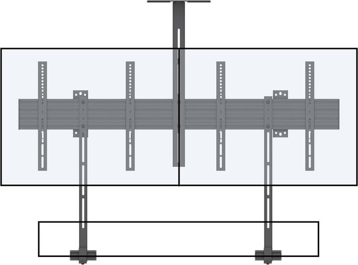 Actual product image Multibrackets Dual mount 2 x 32"-65", black, VESA 100x (Wall, 65", 30 kg)