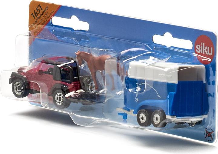 Actual product image Siku Off-road vehicle with horse trailer