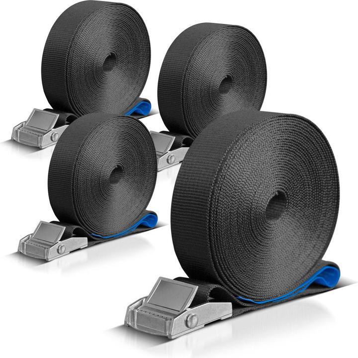 Produktbild Stahlwerk Spanngurt 4er Set 6 m x 25 mm LC 250 daN Befestigungsriemen Zurrgurt