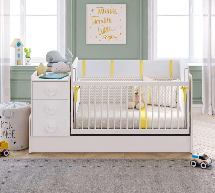 Produktbild Cilek Babybett Baby Cotton Umbaubar Klein (70 x 115 cm)