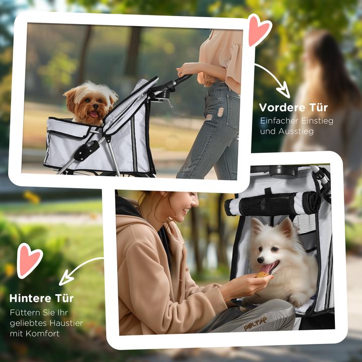 Produktbild PawHut Hundewagen mit Gitternetz (Hund, Faltbar)