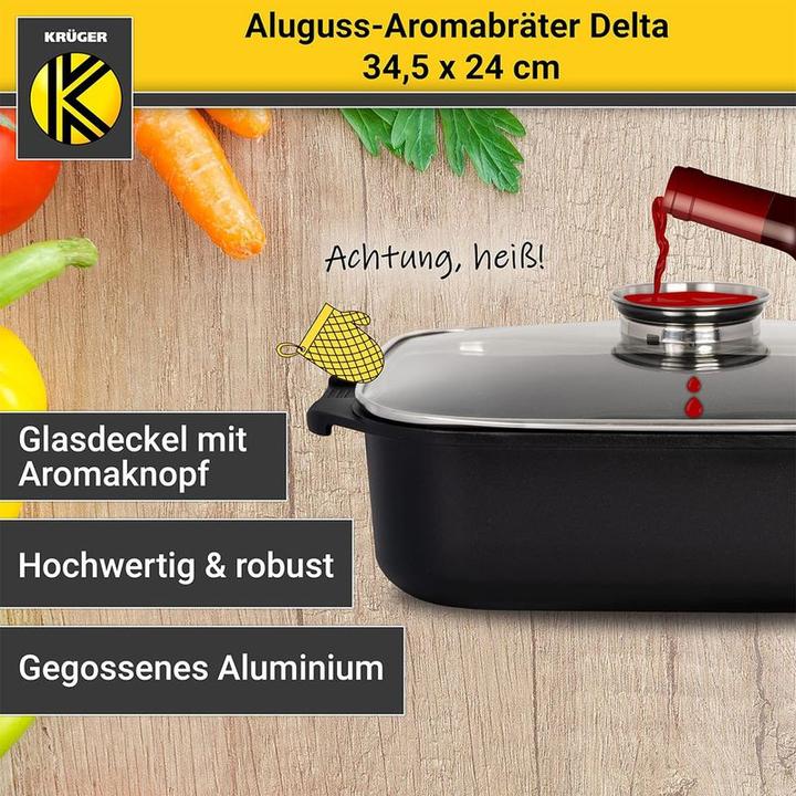 Actual product image Krüger Cast aluminium roaster (Casserole + Stewpot, Aluminium)