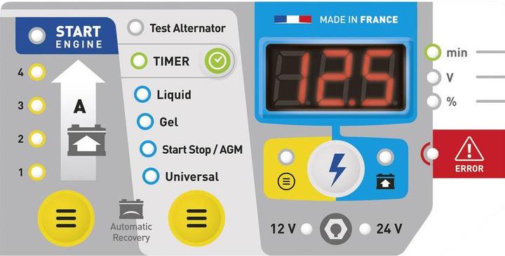 Image du produit GYS Chargeur de batterie STARTIUM 680 E 12/24V 20-675/20-525Ah / courant de charge 45A / max.2 (12V, 24V, 45 A)