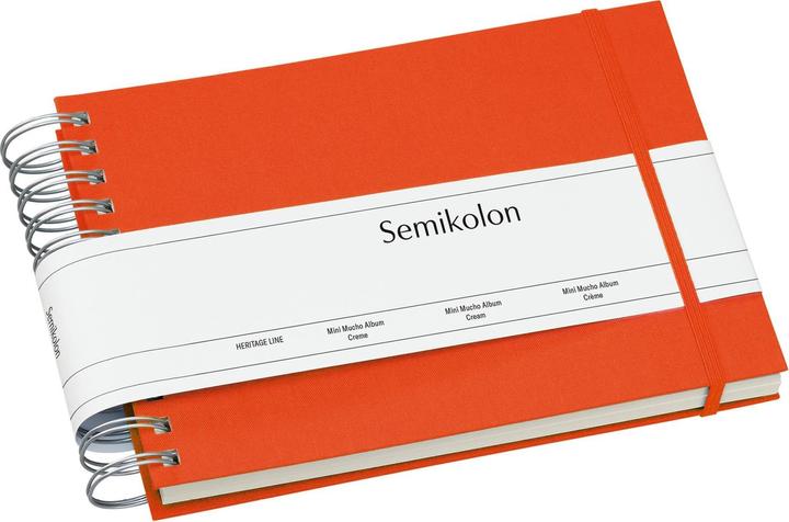 Semikolon Fotoalbum Mini Mucho Orange. Cremefarbige Seiten (9 x 13 cm, 10 x 15 cm)