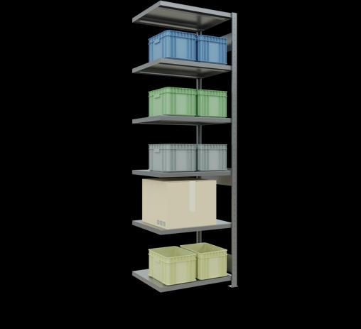 Actual product image Schulte Lagertechnik MULTIplus250 boltless add-on bay system with length bolts