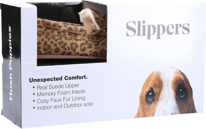 Actual product image Hush Puppies Slippers Allie leo pattern suede (42)
