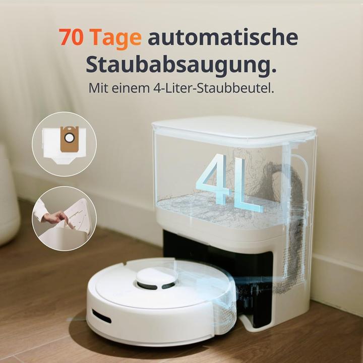Produktbild SwitchBot Minisaugroboter K10+ Pro Saugroboter mit Absaugsta