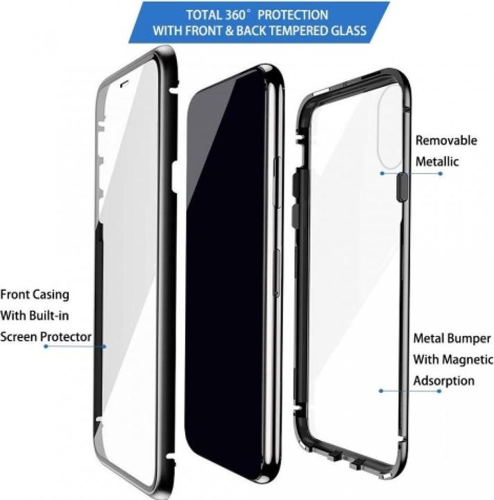 Actual product image G-Case Samsung Galaxy A7 2018 Aluminium Magnetic Glass Case Cover (Samsung Galaxy A7 (2018))