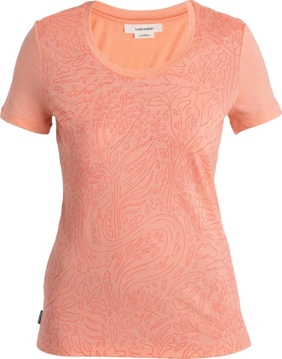 Actual product image Icebreaker Women Merino 150 Tech Lite III SS Scoop Tee Through the Woods (S)